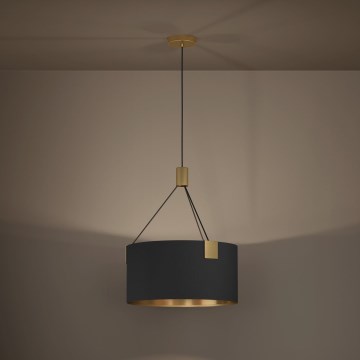 Eglo - Lámpara colgante 3xE27/40W/230V negro/dorado