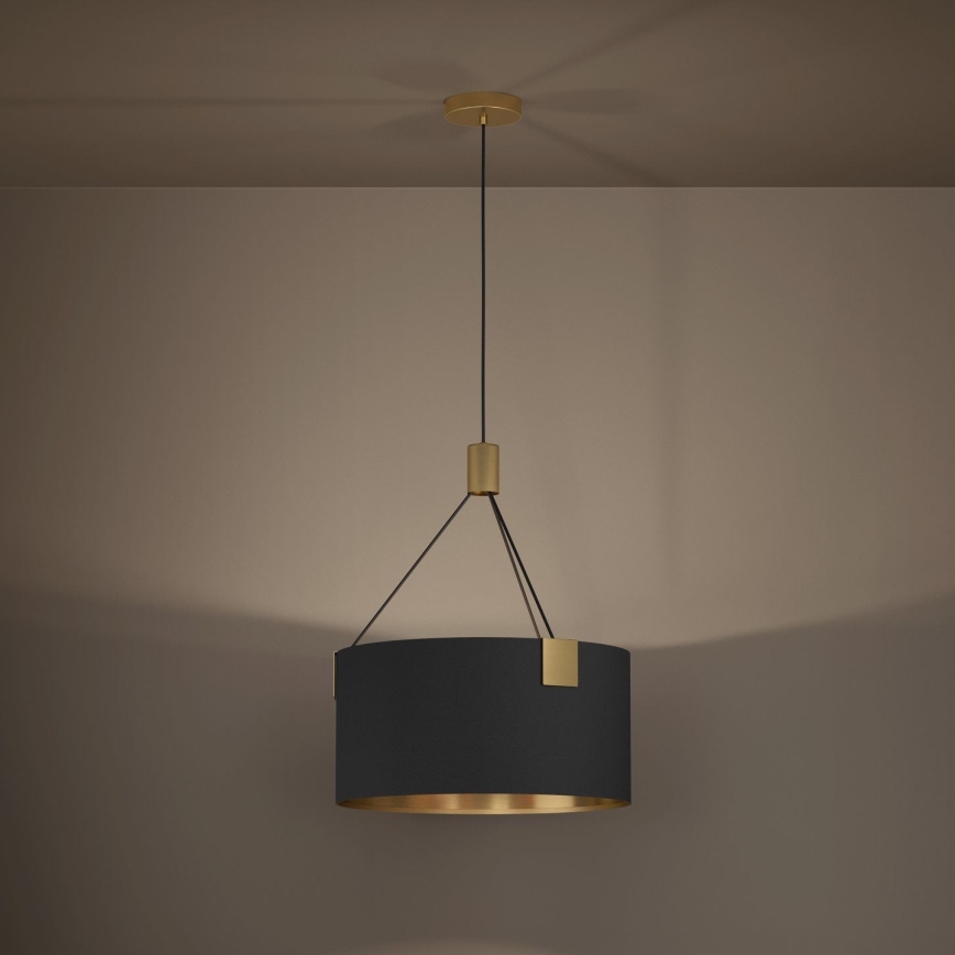 Eglo - Lámpara colgante 3xE27/40W/230V negro/dorado
