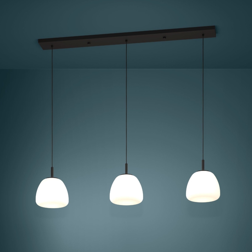 Eglo - Lámpara colgante 3xE27/40W/230V negro