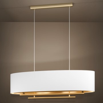 Eglo - Lámpara colgante 4xE27/40W/230V blanco/dorado