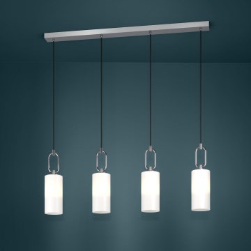 Eglo - Lámpara colgante 4xE27/40W/230V cromo brillante