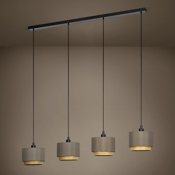 Eglo - Lámpara colgante 4xE27/40W/230V marrón