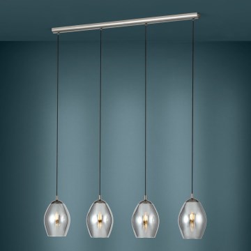 Eglo - Lámpara colgante 4xE27/60W/230V ahumado