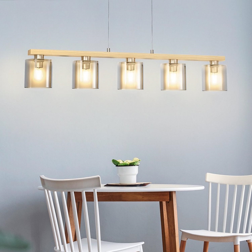 Eglo - Lámpara colgante 5xE27/28W/230V