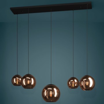 Eglo - Lámpara colgante 5xE27/40W/230V cobre