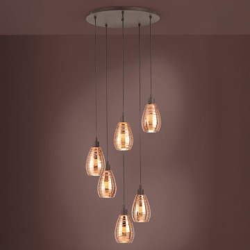 Eglo - Lámpara colgante 6xE27/60W/230V