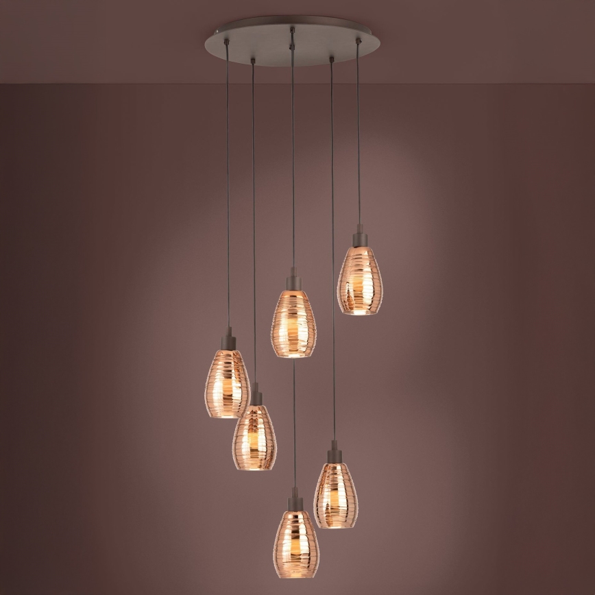 Eglo - Lámpara colgante 6xE27/60W/230V