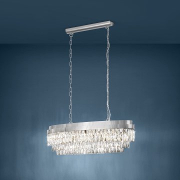 Eglo - Lámpara colgante con cadena 10xE14/40W/230V cromo brillante