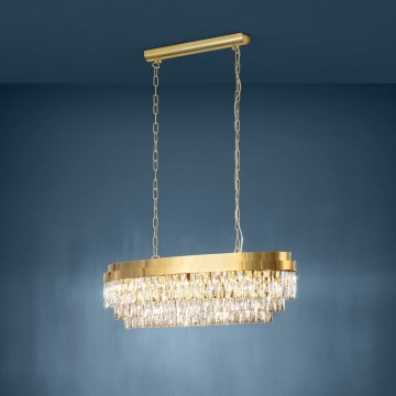Eglo - Lámpara colgante con cadena 10xE14/40W/230V dorado