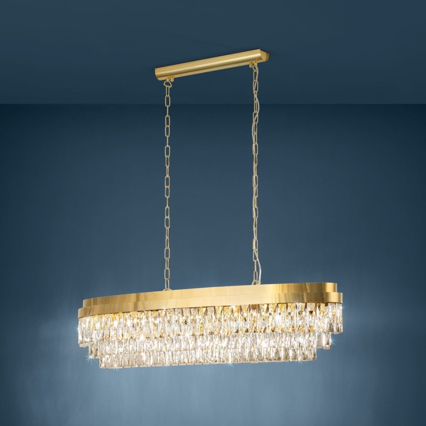 Eglo - Lámpara colgante con cadena 13xE14/40W/230V dorado