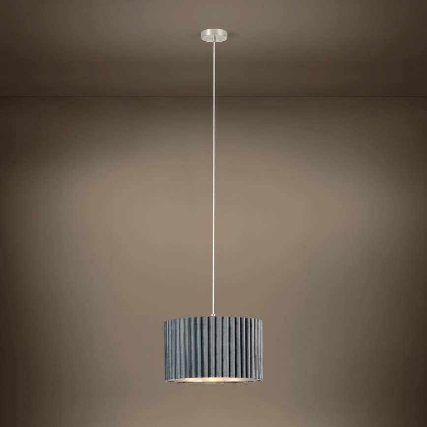 Eglo - Lámpara colgante de cable 1xE27/40W/230V gris