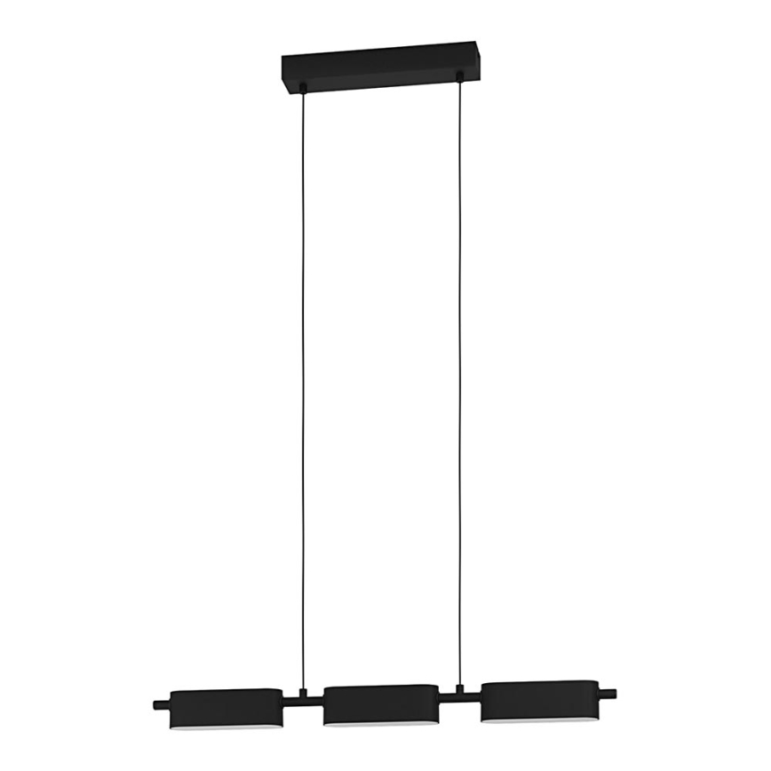 Eglo - Lámpara colgante LED regulable 3xLED/6,7W/230V negro