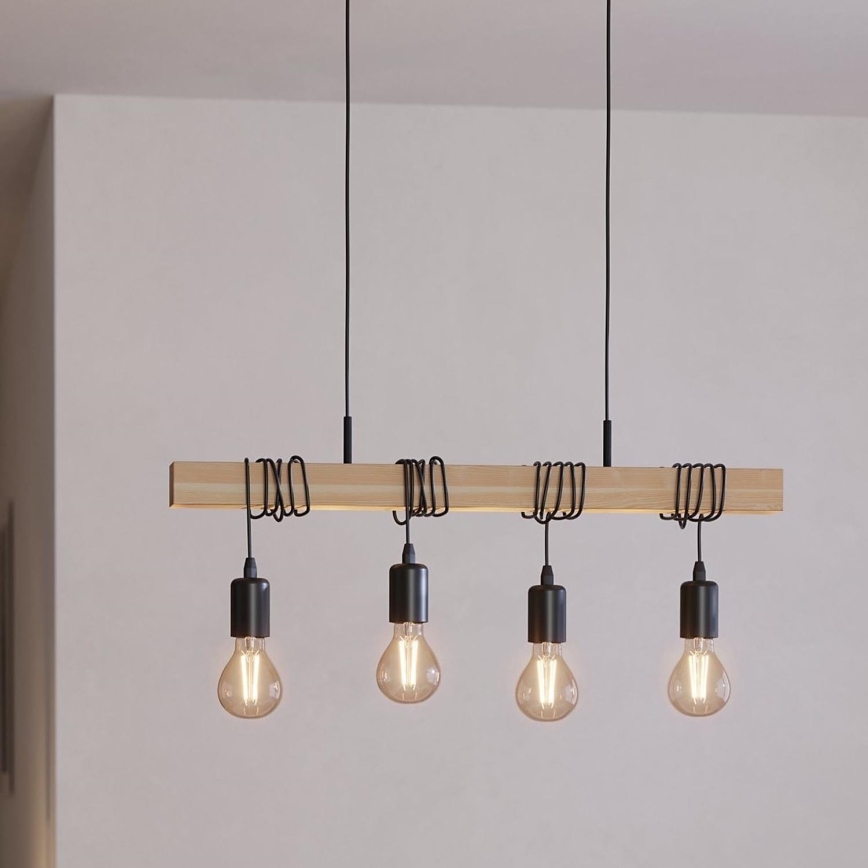 Eglo - Lámpara colgante TOWNSHEND 4xE27/60W/230V