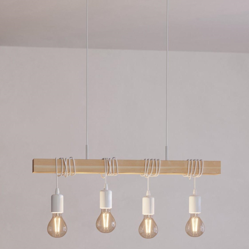 Eglo - Lámpara colgante TOWNSHEND 4xE27/60W/230V