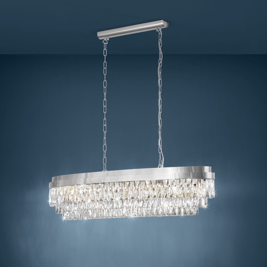 Eglo - Lámpara de araña de luces con cadena 13xE14/40W/230V cromo brillante
