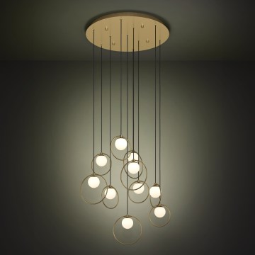 Eglo - Lámpara de araña LED regulable 10xLED/3W/230V 3000K diá. 58 cm dorado
