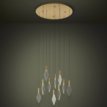 Eglo - Lámpara de araña LED regulable 10xLED/3W/230V 3000K diá. 58 cm dorado