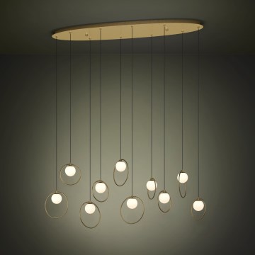 Eglo - Lámpara de araña LED regulable 10xLED/3W/230V 3000K dorado