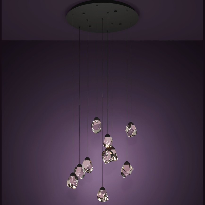 Eglo - Lámpara de araña LED regulable 10xLED/3W/230V 3000K negro/transparente