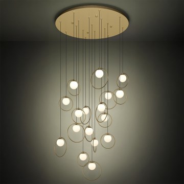 Eglo - Lámpara de araña LED regulable 17xLED/3W/230V 3000K diá. 78 cm dorado