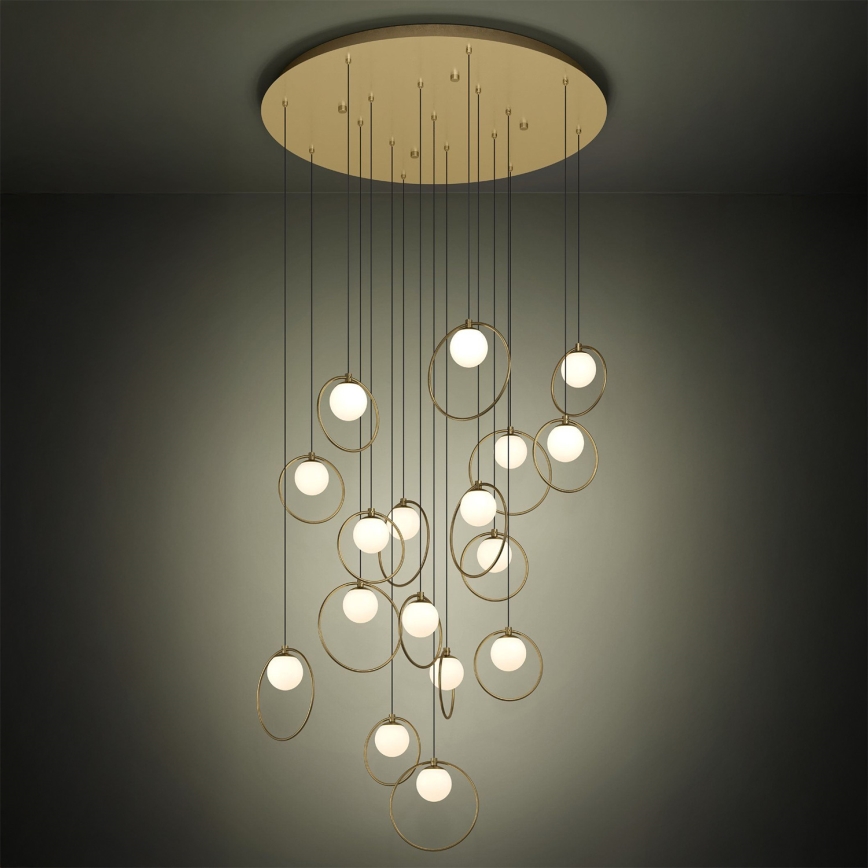 Eglo - Lámpara de araña LED regulable 17xLED/3W/230V 3000K diá. 78 cm dorado