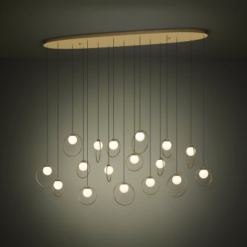 Eglo - Lámpara de araña LED regulable 17xLED/3W/230V 3000K dorado