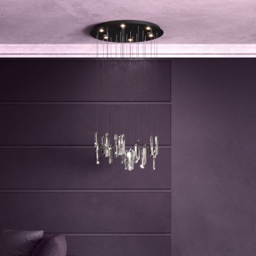 Eglo - Lámpara de araña LED regulable 6xLED/4,2W/230V 3000K transparente