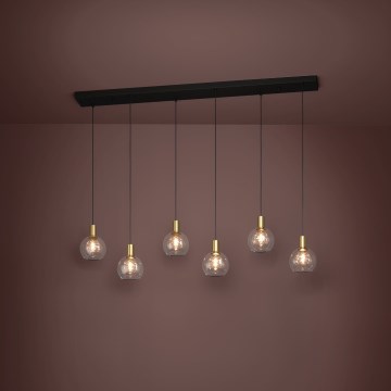 Eglo - Lámpara de araña LED regulable 6xLED/5,4W/230V 3000K dorado