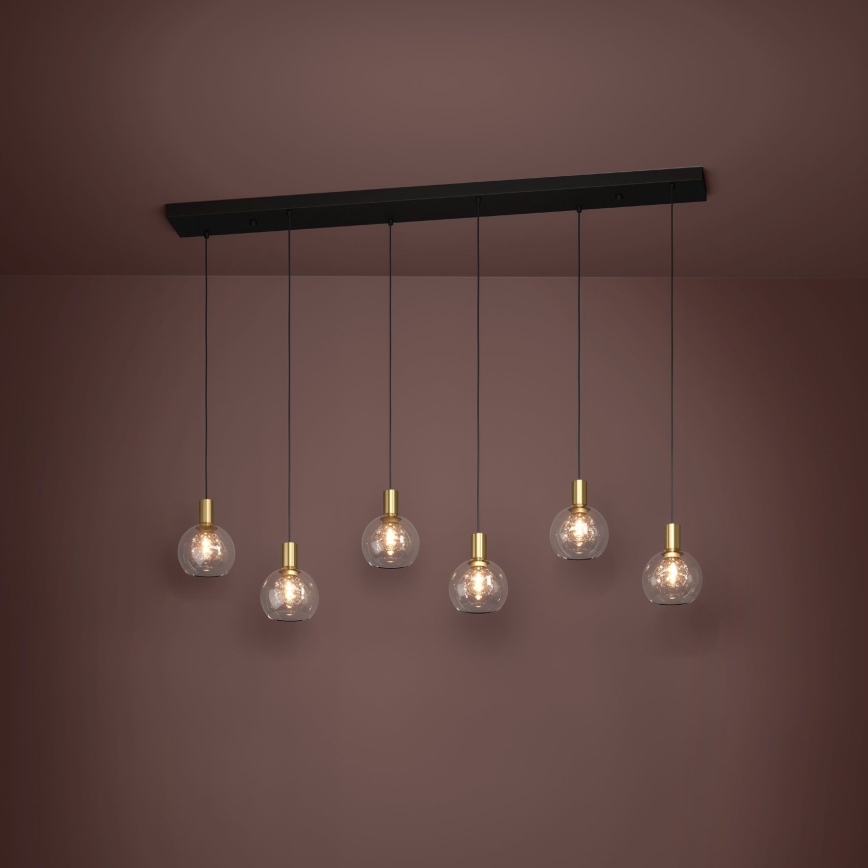 Eglo - Lámpara de araña LED regulable 6xLED/5,4W/230V 3000K dorado