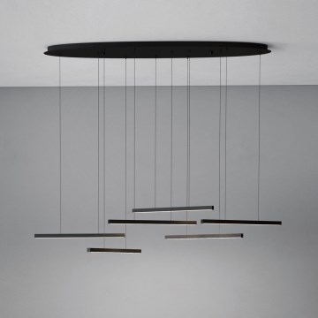 Eglo - Lámpara de araña LED regulable 6xLED/8,4W/230V 3000K negro