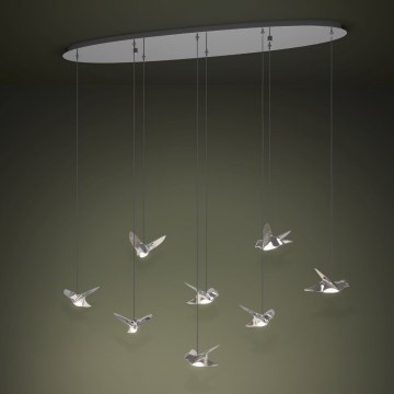 Eglo - Lámpara de araña LED regulable 8xLED/4,2W/230V 3000K cromo brillante