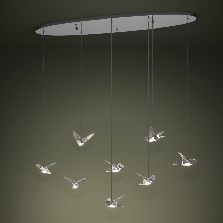 Eglo - Lámpara de araña LED regulable 8xLED/4,2W/230V 3000K cromo brillante