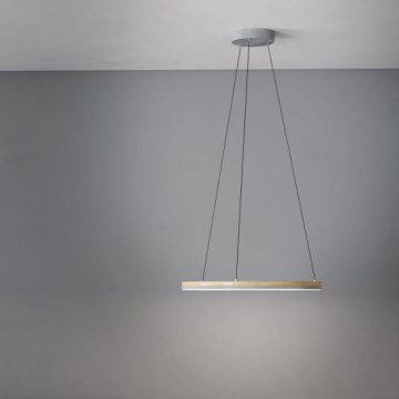 Eglo - Lámpara de araña LED regulable LED/36W/230V 3000K gris/roble