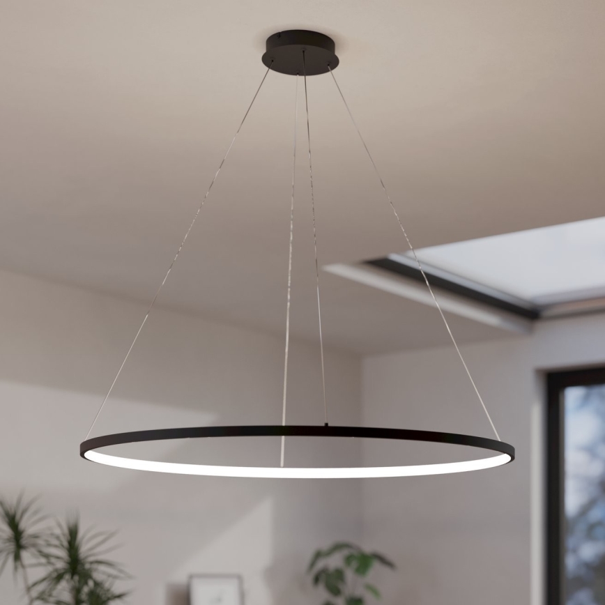 Eglo - Lámpara de araña LED regulable LED/40W/230V 2700-6500K negro + control remoto
