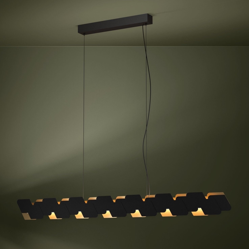 Eglo - Lámpara de araña LED regulable LED/44W/230V 3000K negro/dorado