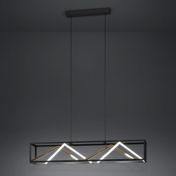 Eglo - Lámpara de araña LED regulable LED/46W/230V 2700-6500K negro/dorado + control remoto