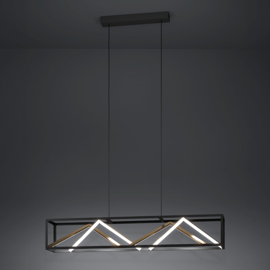 Eglo - Lámpara de araña LED regulable LED/46W/230V 2700-6500K negro/dorado + control remoto