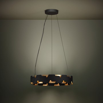 Eglo - Lámpara de araña LED regulable LED/72W/230V 3000K negro/dorado