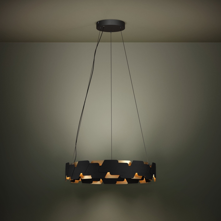Eglo - Lámpara de araña LED regulable LED/72W/230V 3000K negro/dorado
