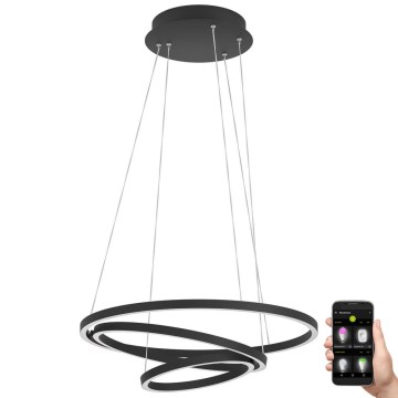 Eglo - Lámpara de araña LED regulable sobre cable LED/43,2W/230V negro