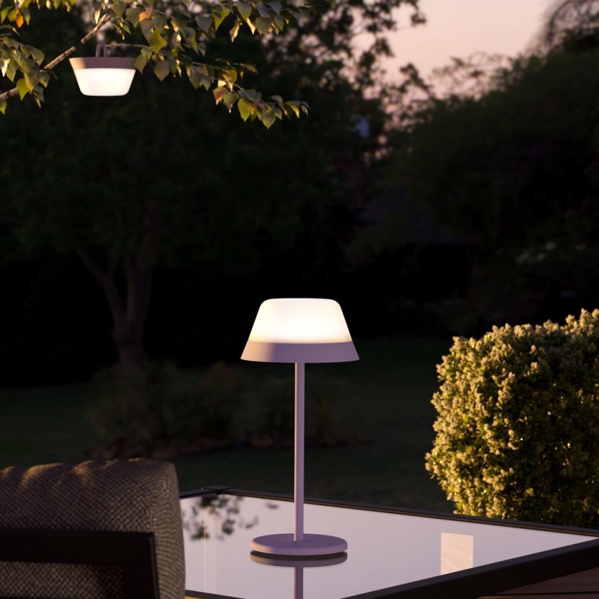 Eglo - Lámpara de exterior LED RGBW regulable táctil 2en1 LED/1,5W/5V 2600 mAh IP54 púrpura