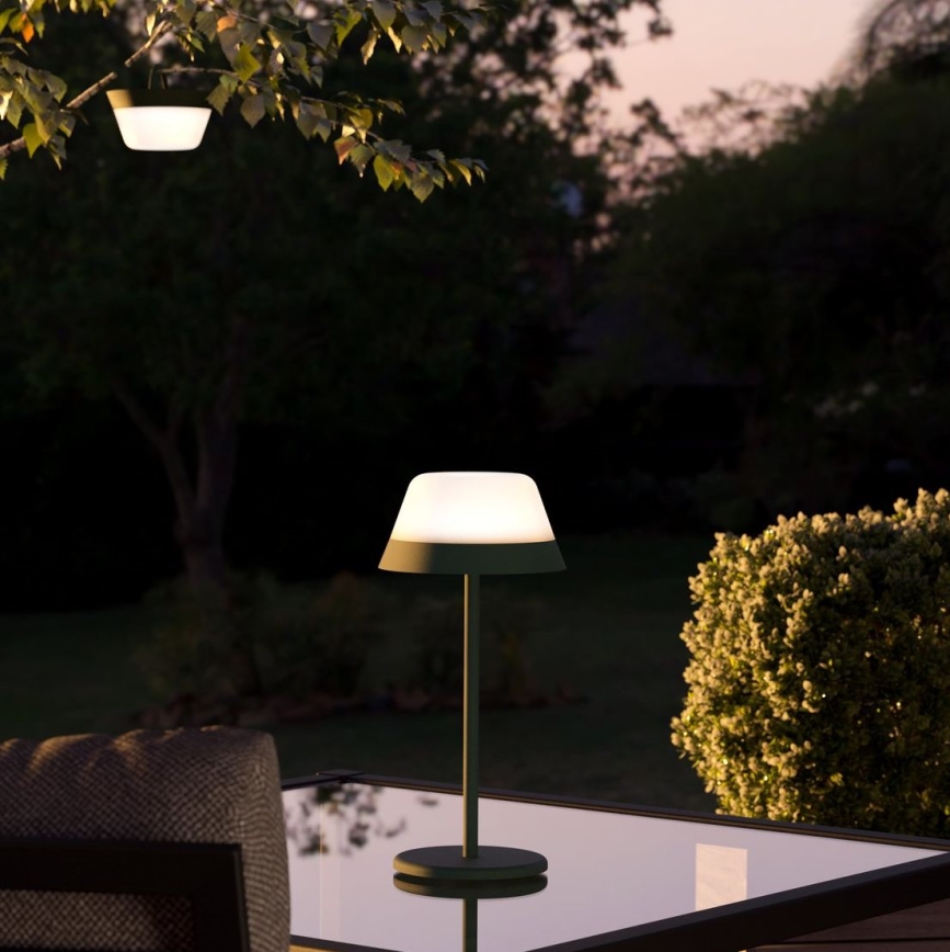 Eglo - Lámpara de exterior LED RGBW regulable táctil 2en1 LED/1,5W/5V 2600 mAh IP54 verde