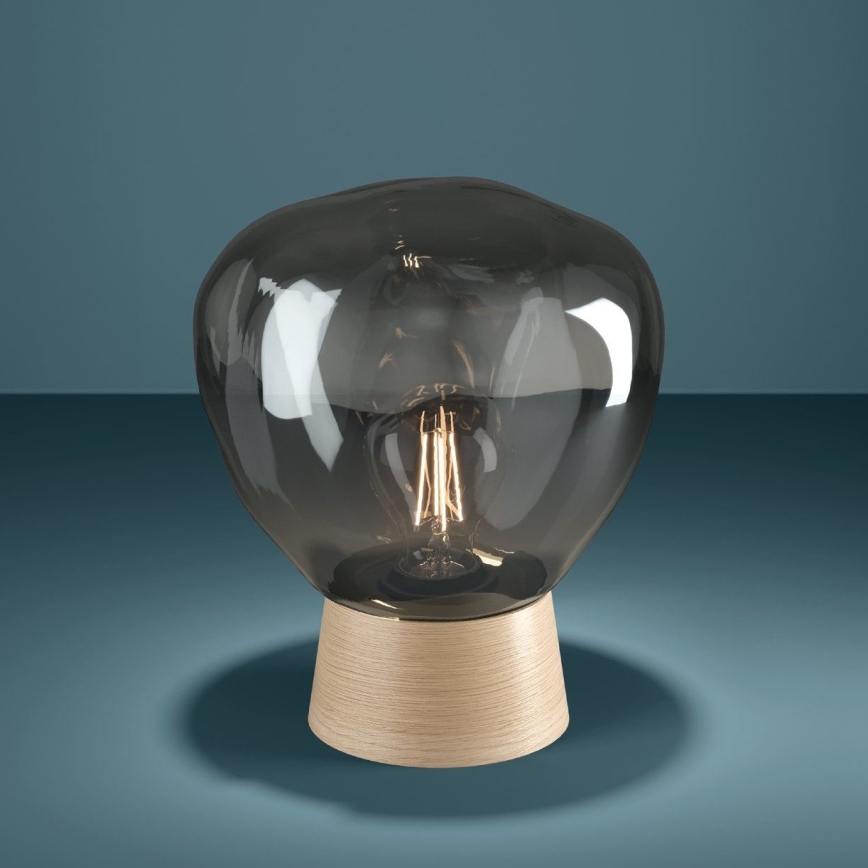 Eglo - Lámpara de mesa 1xE27/40W/230V ahumado