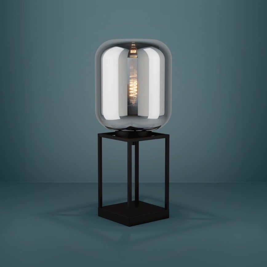 Eglo - Lámpara de mesa 1xE27/40W/230V ahumado