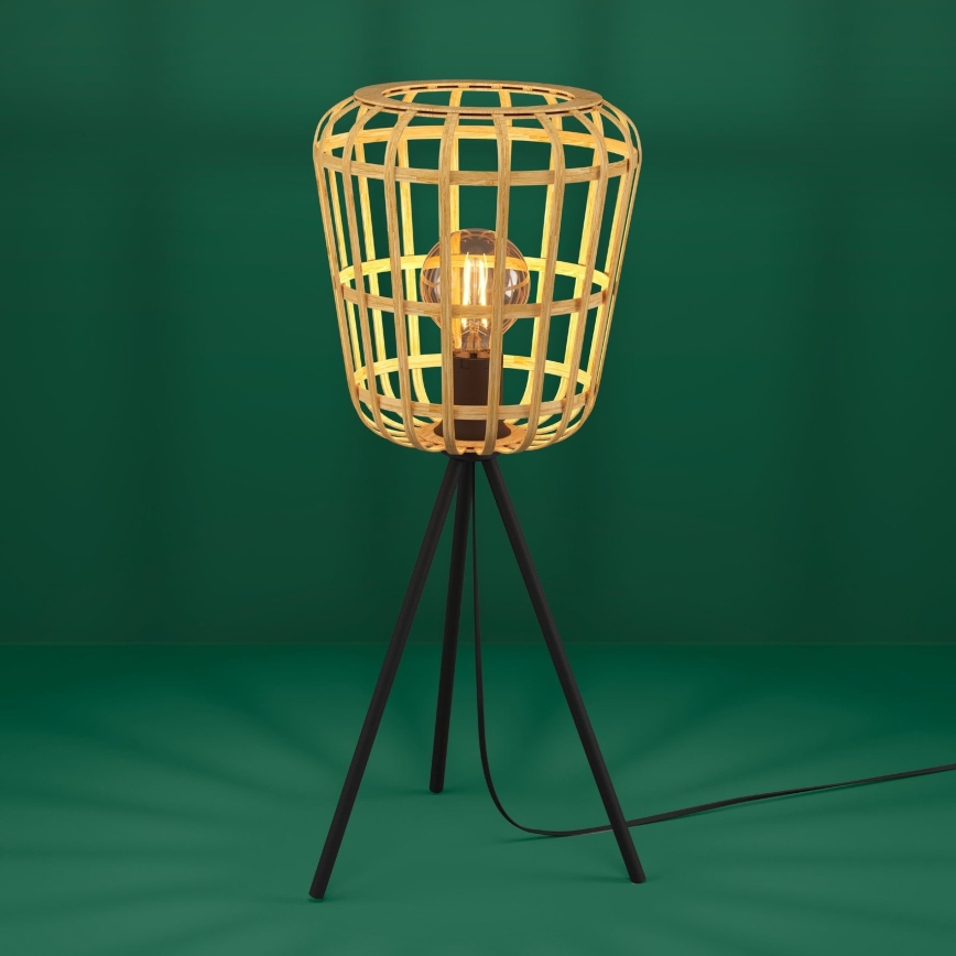 Eglo - Lámpara de mesa 1xE27/40W/230V bambú