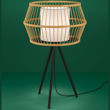 Eglo - Lámpara de mesa 1xE27/40W/230V bambú