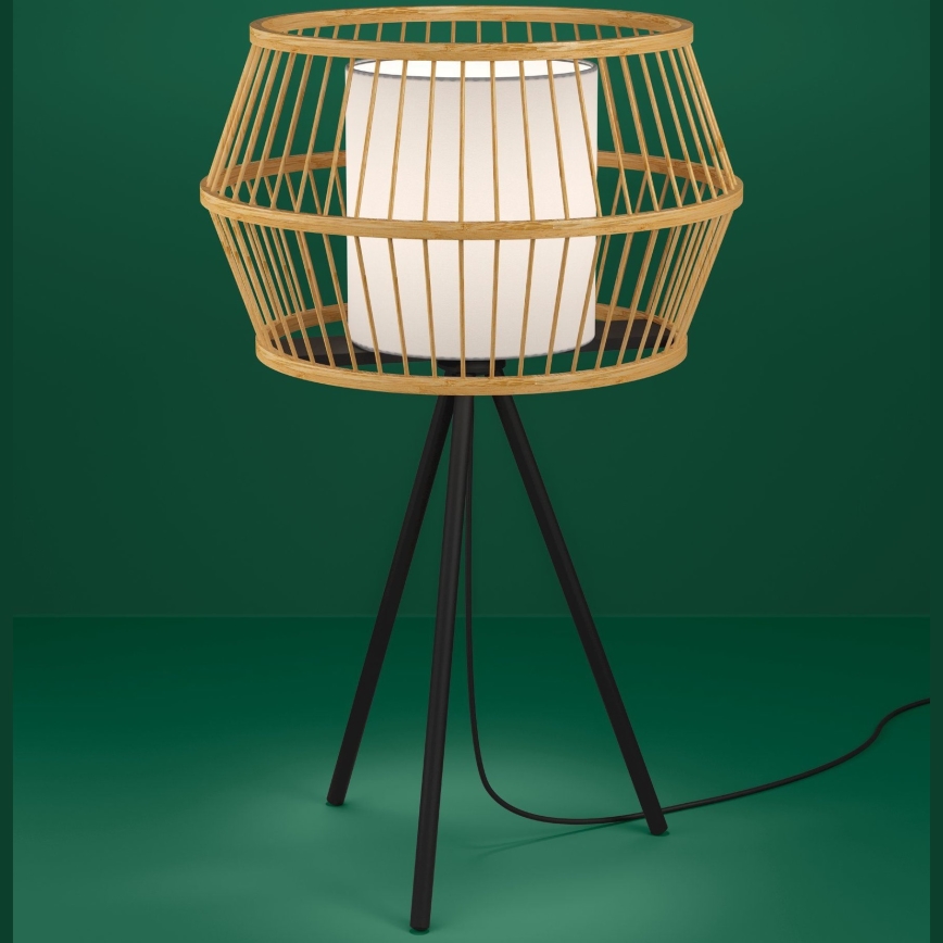 Eglo - Lámpara de mesa 1xE27/40W/230V bambú