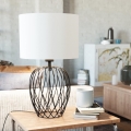 Eglo - Lámpara de mesa 1xE27/40W/230V blanco