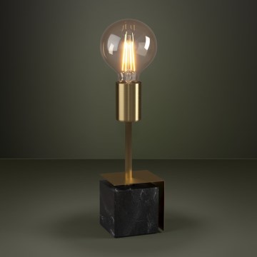 Eglo - Lámpara de mesa 1xE27/40W/230V dorado/negro Mármol