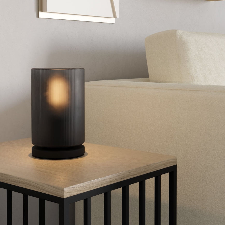 Eglo - Lámpara de mesa 1xE27/40W/230V gris